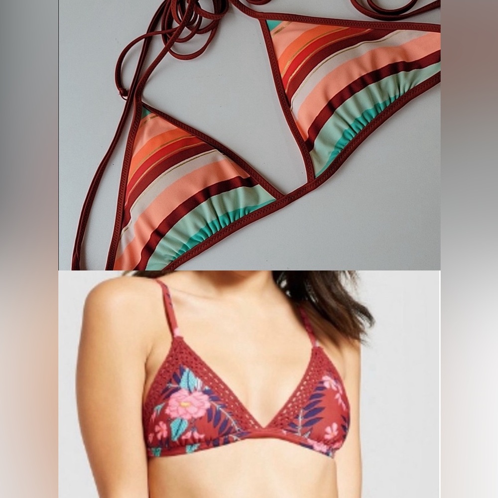 EUC & VGUC- Lot of 2 Triangle Bikini Tops